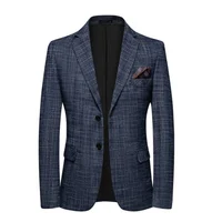 High Quality 2023 New Men's Fashion All-in-one Banquet Korean Version Slim Handsome Trend Business Casual  Four Seasons  Blazers 1
