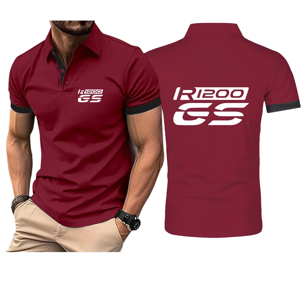 Cotton Linen Short Sleeve Polo Shirt for Men