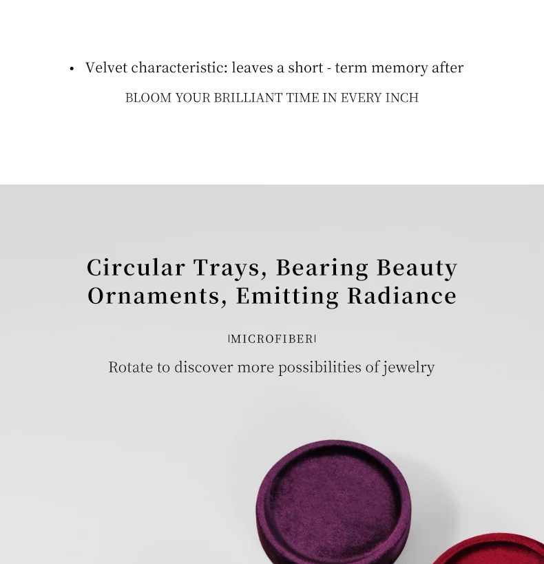 Yinbeini Premium Velvet Bracelet Display Tray Ring Bangle Placement Tray Jewelry Storage Tray TB004