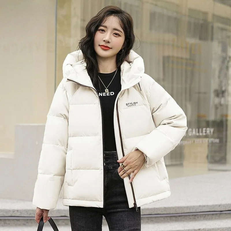 2023 New Women Down Jacket Winter Coat Female Short Parkas Loose Given To Philandering Outwear Hooded Leisure Time Overcoat