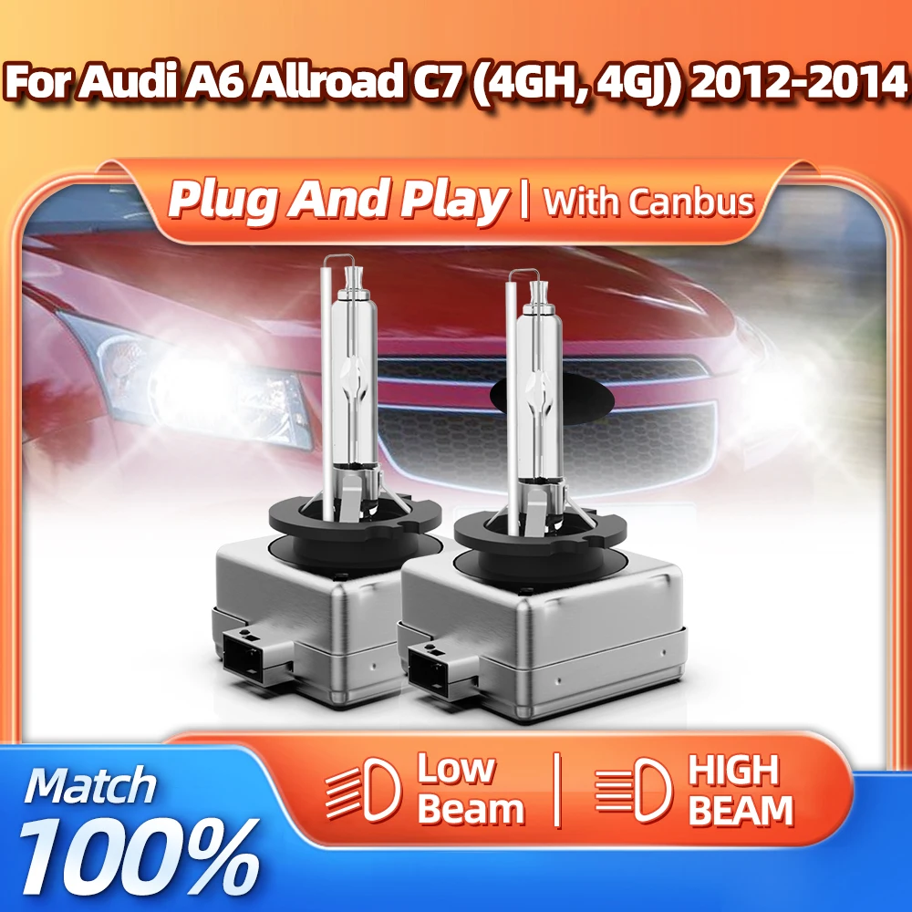 

2Pcs D3S Car Xenon Headlight Bulbs 12V 35W Auto Lamp 20000LM Xenon Light For Audi A6 Allroad C7 (4GH, 4GJ) 2012 2013 2014