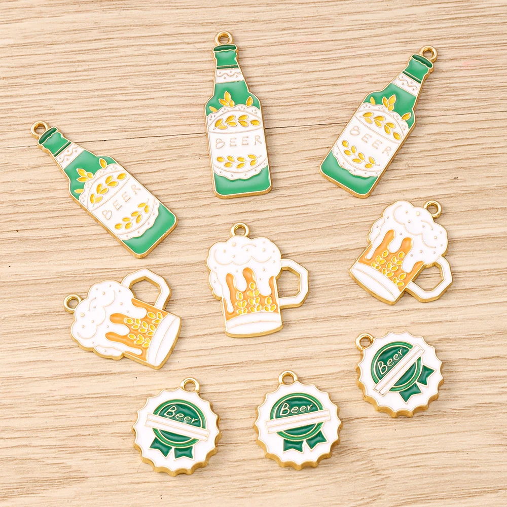 Tusember Lustige Emaille Bier Flasche Charms Bier Becher Anhänger Fit Bar Souvenir Nacht Party Halsketten DIY Handgemachten Schmuck Erkenntnisse