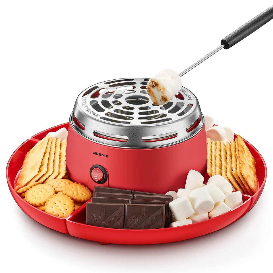 Indoor S'mores Maker Electric Roaster with Trays