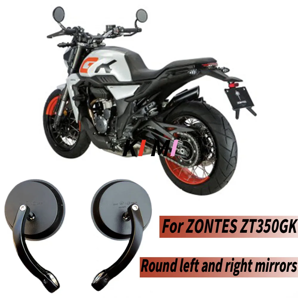 

Vintage motorcycle left and right rearview mirrors Mirrors Reflectors Sight Round mirror accessories For ZONTES ZT350GK