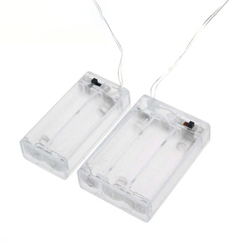 AA Power Battery Storage Case Box Holder 2 3 Slots AA Battery Holder Box Case Battery Socket With Wire Leads ON/OFF Switch