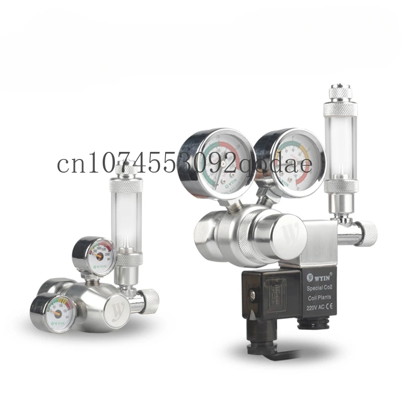 

Aquarium CO2 Regulator with Check Valve Bubble Counter magnetic Solenoid Valve Aquarium Carbon dioxide pressure reducing valve