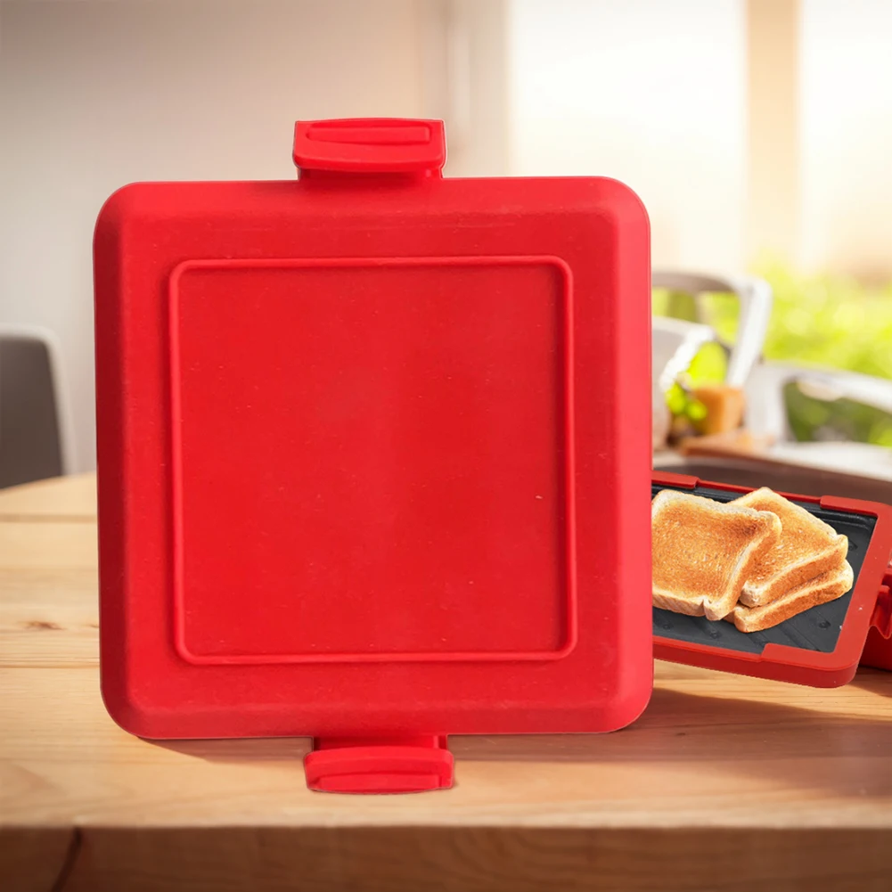 Microwave Toastie Maker No Electricity Wireless Waffle Maker Microwave Oven Breakfast Machine for Dessert Sandwiches Breakfast 2
