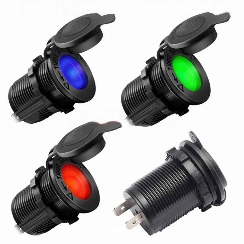 Car Cigarette Lighter Socket 12V Waterproof Auto Boat Motorcycle