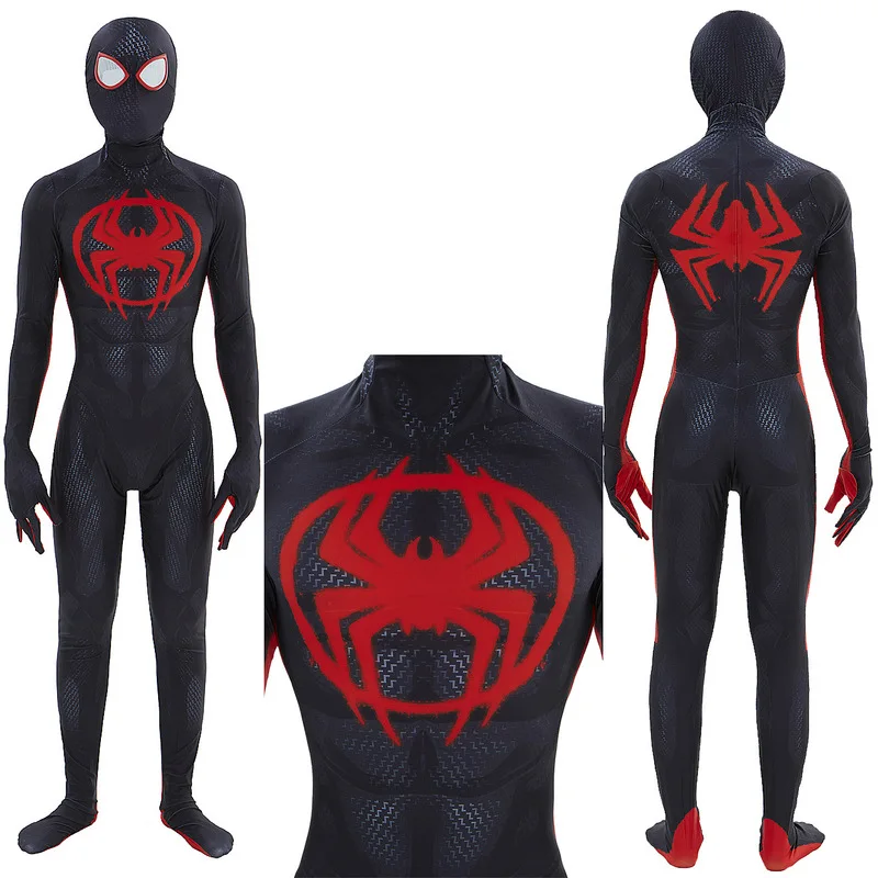 

Spider-man Into The Spider-verse 2 Cosplay Costume Bodysuit Halloween Party Anime Expedition Jumpsuit Set For Boys And Men