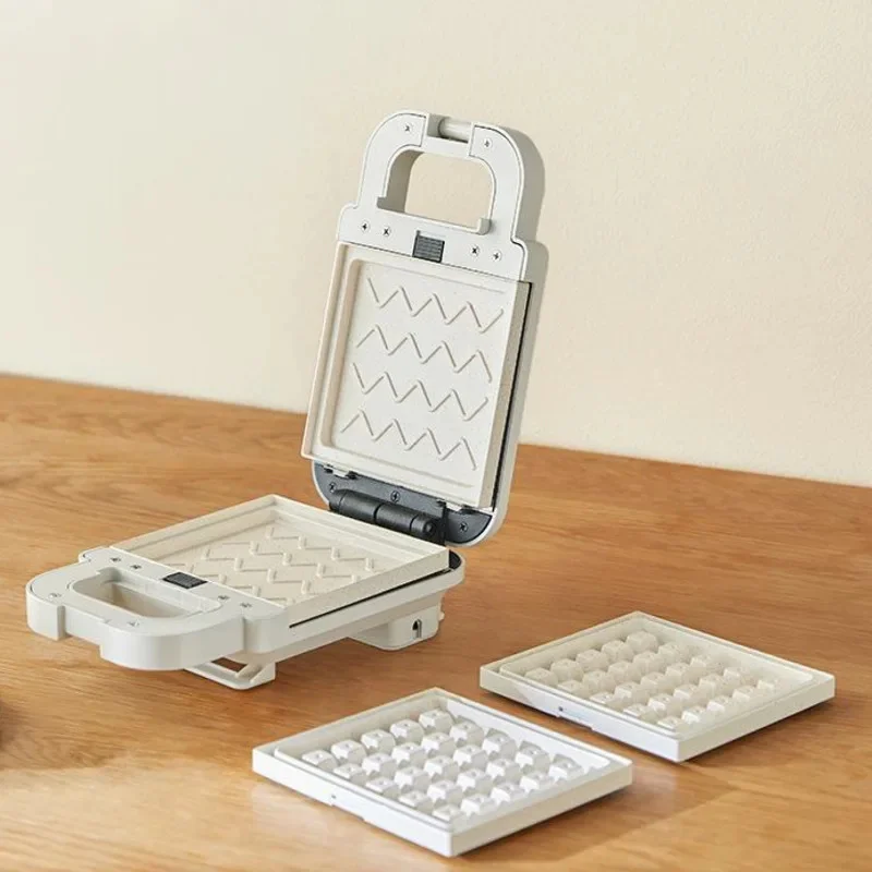 220V 600W Sandwich Machine Breakfast Machine Household Multi-functional Small Waffle Toaster Plus Waffle Plate