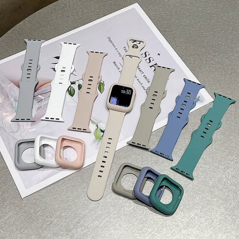 Premium Silicone Strap with Soft Protective Case