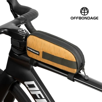 OFFBONDAGE Borsa per tubo superiore per bicicletta Borsa per telaio anteriore per bici leggera da 1 litro Borsa per manubrio per bici da ciclismo Borsa per MTB Accessori per bici da strada