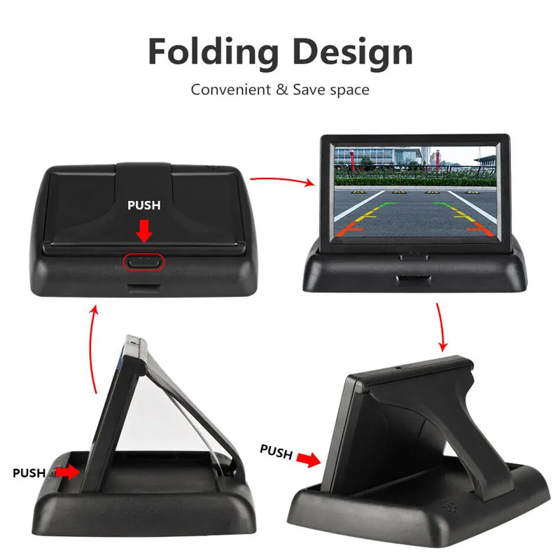 ڵ  4.3 &ũ TFT LCD ÷ ڵ ĸ麸 ̽   ī޶ DVD DVR GPS    ī޶