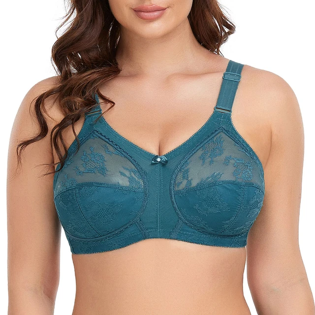 Sheer Full Coverage Ultra Thin Plus Size Wireless Minimizer Bra