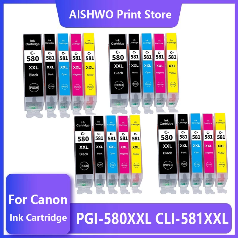 

Compatible PGI580 CLI581 Ink Cartridge For Canon PIXMA TS8150 TS8151 TS8152 TS8250 TS8251 TS8252 TS8350 TS9150 TS9155 printer