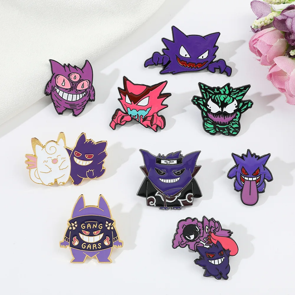 

Anime Pokemon Enamel Pins for Backpacks Cute Pikachu Gengar Charmander Brooches Metal Enamel Badges Pins Collection Gift TOY