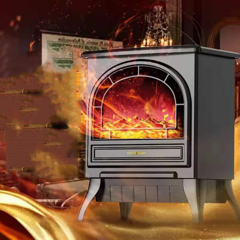 

Freestand Electric Fireplace Stove Heater 3D Simulation Flame Effect Remote Control Home Office Heating Stove Radiator