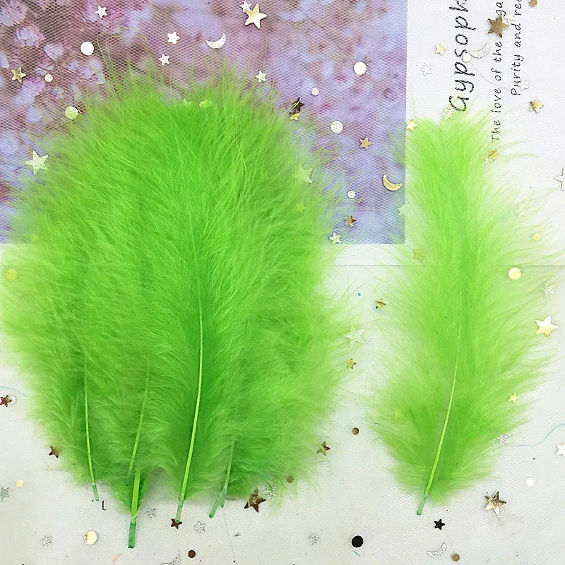 Turkey Marabou Feathers for DIY Jewelry and Craft Decor, 50pcs, 4-6 Inches