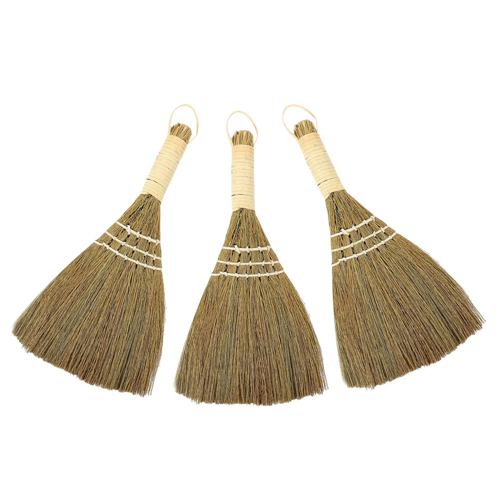 

3 Pcs Kitchen Cleaning Broom Desk Desktop Brooms Whisk Miscanthus Hand Tabletop Dust Brush