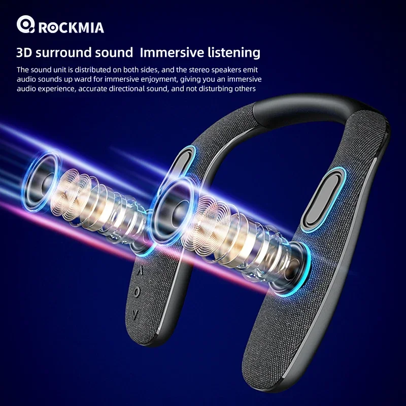 Bluetooth speaker portable speaker mini bluetooth speaker neckband speaker EBS-908 Wearable Neckband Speaker Bluetooth 5.0 Surround Sound Gaming Traveling Walking Cycling-World Hot Selling Model