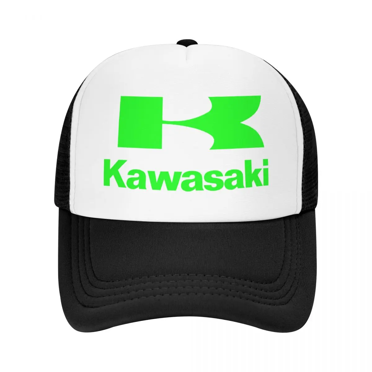 Moto Kawasakis Racing Foam Trucker Hat Per Uomo Donna Mesh Berretto Da Baseball Motocross Race Sun Caps Outdoor Riding Regolabile