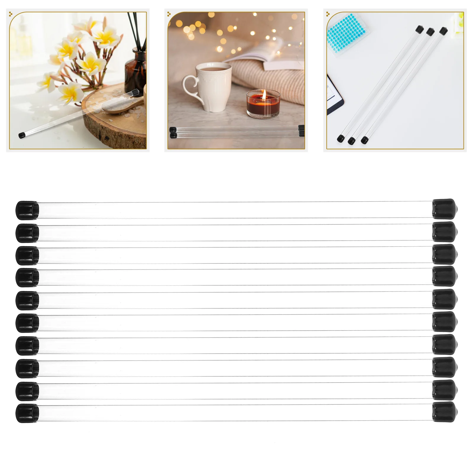 10 PCS Experimental Round Tube Bead Storage Tubes Empty with Boxes Clear Plastic Organizers Container Lid for Samples
