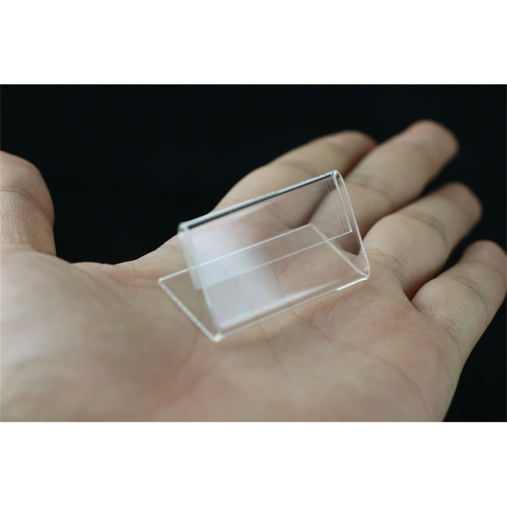 Acrylic Clear Plastic Desk Sign Stand L Shape Table Card Price Holders Frame Label Tag Paper Display Thick 1.5mm