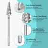 HYTOOS Cone Shape Nail Drill Bit Carbide 3/32" Milling Cutter For Manicure Rotary Burr Electric Drill Accessories Tool 5