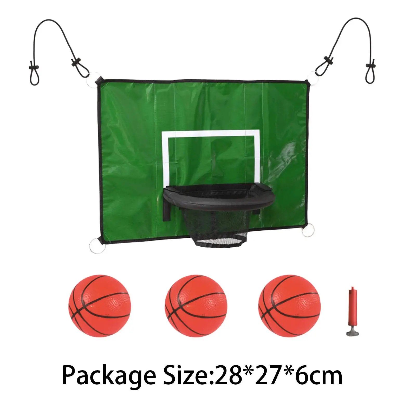 Trampoline Basketball Hoop Attachment Easily Install for Backyard Accessory Universal with Mini Balls Waterproof Portable