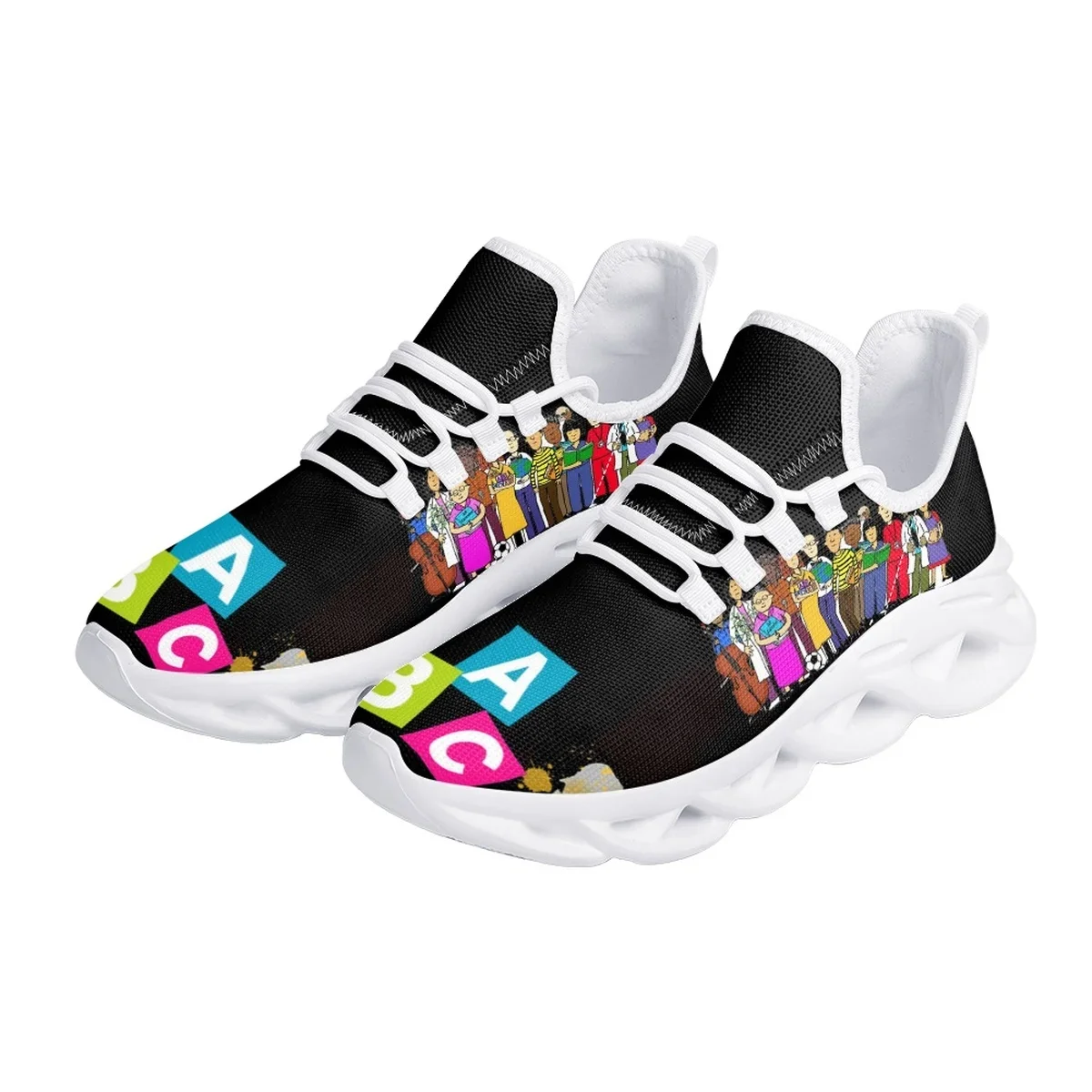 Cartoon Teacher Pattern Casual Shoes Happy Teachers Day Footwear Gifts Spring Breathable Casual Flat Walking Shoes Chaussure