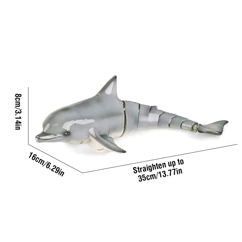 Rc Boat 2.4G Remote Control Dolphin with Light Simulation Electric Water Toys Simulation Radio-Control Animal Children Gift 6