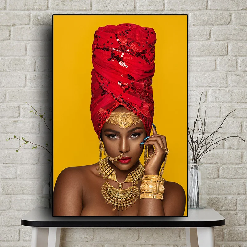 Sexy African Woman Posters And Prints Poster Quadro Modular Wall Paintings Nordic Decoration Decorative Paintings