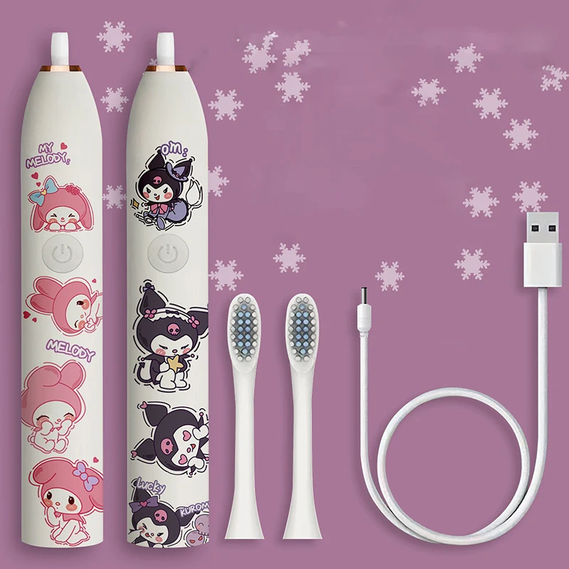 

Kawaii Sanrio Anime Toothbrush Cute My Melody Kuromi Ins Fashion Simplicity Home Furnishings Electric Toothbrush Gifts for Girls