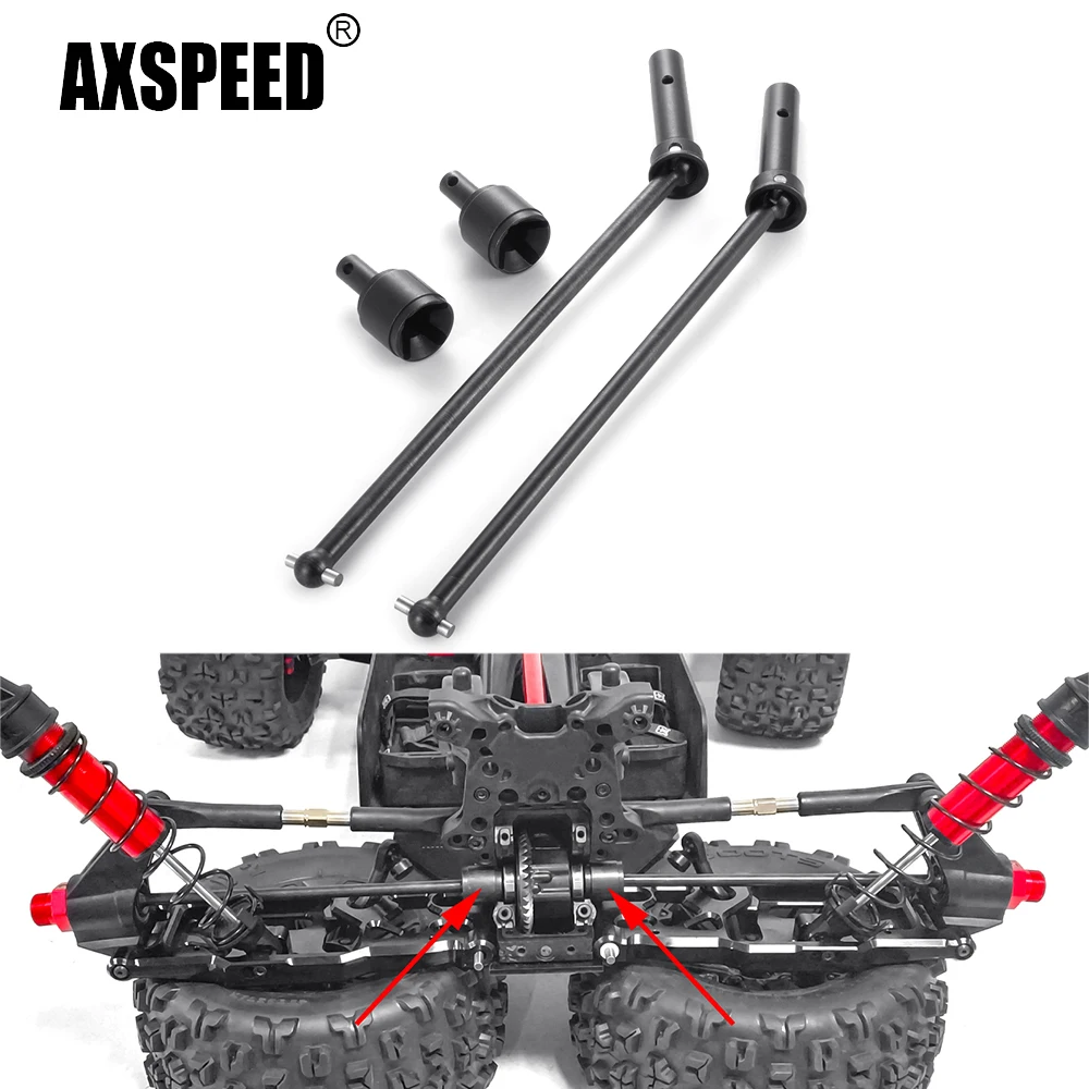 

AXSPEED 1Set Steel Front CVD Drive Shaft Dog Bone with Sleeves for KRATON 8S BLX 1/5 RC Car Monster Truck Upgrade Parts