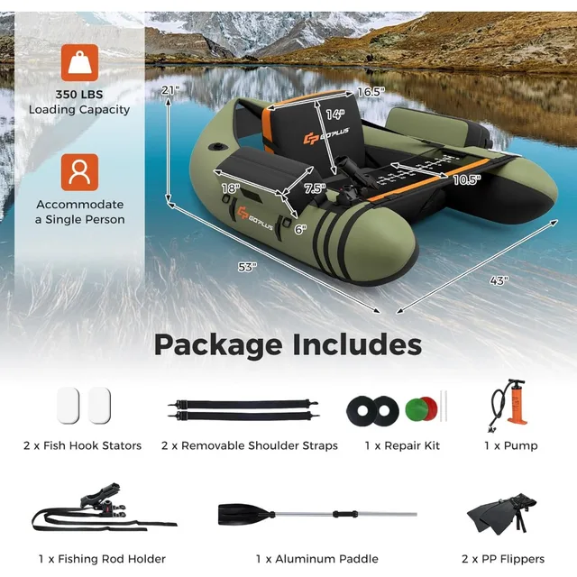 Inflatable Fishing Float Tube 6