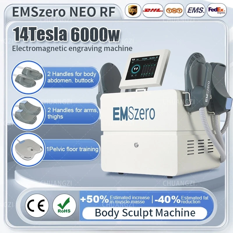 

EMSzero Neo 14Tesla 6000W Hi-emt EMS Muscle Stimulate Fat Removal Body Slimming Butt Build Sculpt Machine Weight Lose for Salon