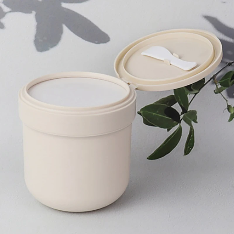 1pcs 300/400ml Refillable Makeup Remover Jar With Spoon Plastic Empty Makeup Jar Pot Travel Face Cream Lotion Cosmetic Container Sf83a1091b7c945f39d2cd7959e4c3eb3q