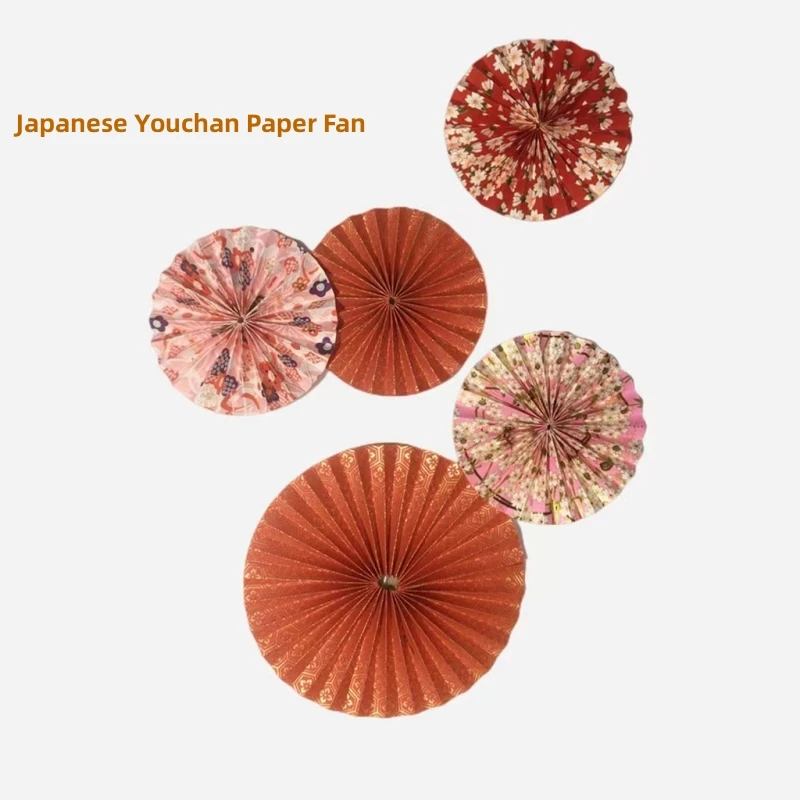 To The New Year HeFeng Origami Fan Tissue Paper Fan Window Decoration Of Groceries Shop