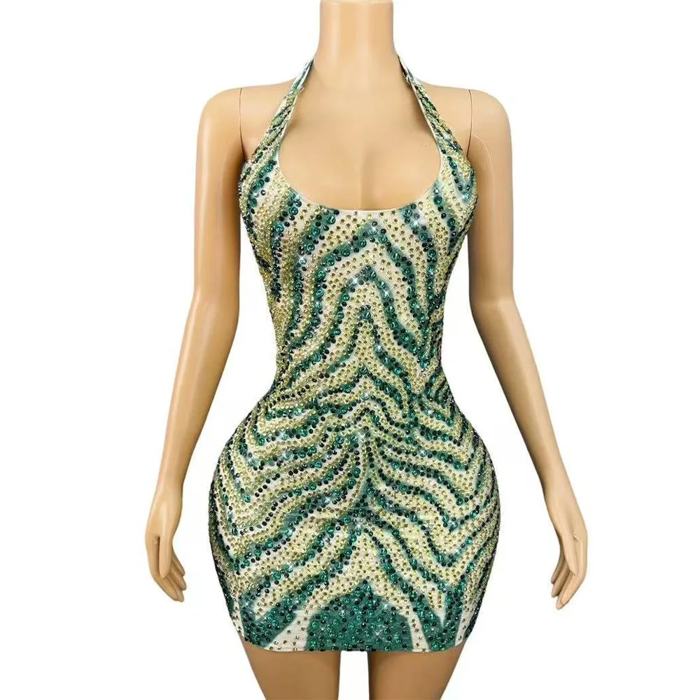 Women Sleeveless Sexy O-Neck Florals Floor-length Bandage Dress Celebrate Birthday Party Photo Shoot Evening Outfit