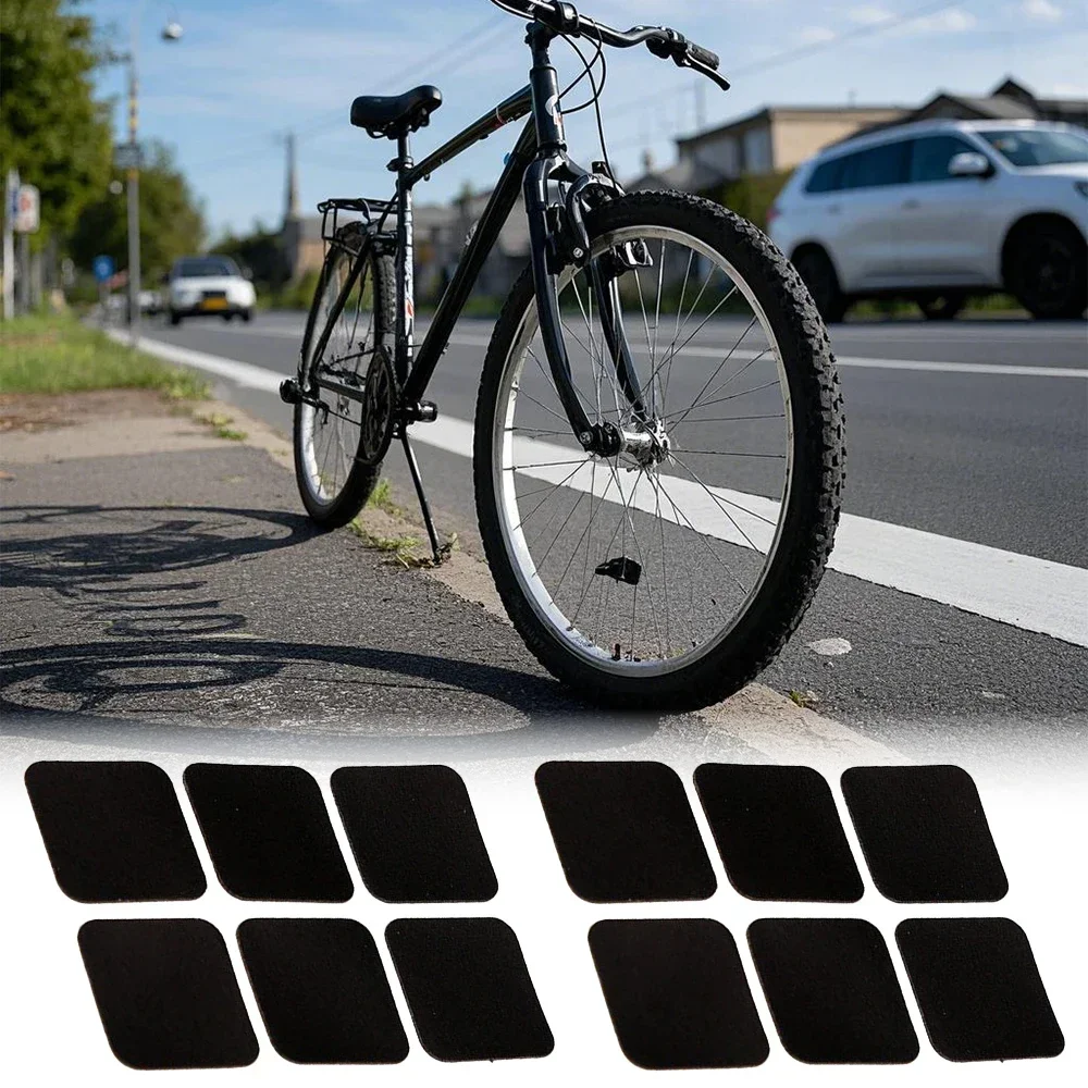 6Pcs Bicycle Tire Patch Repair Tool Kit Tyre Protection No-glue Quick Drying Fast for MTB Bike Inner Tube Glueless Patches Set