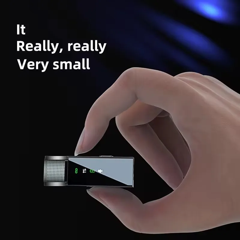 S16 Wireless Lavalier Microphone Intelligent Noise Reduction Live Interview Audio Video Recording Mic With Display Charging Box