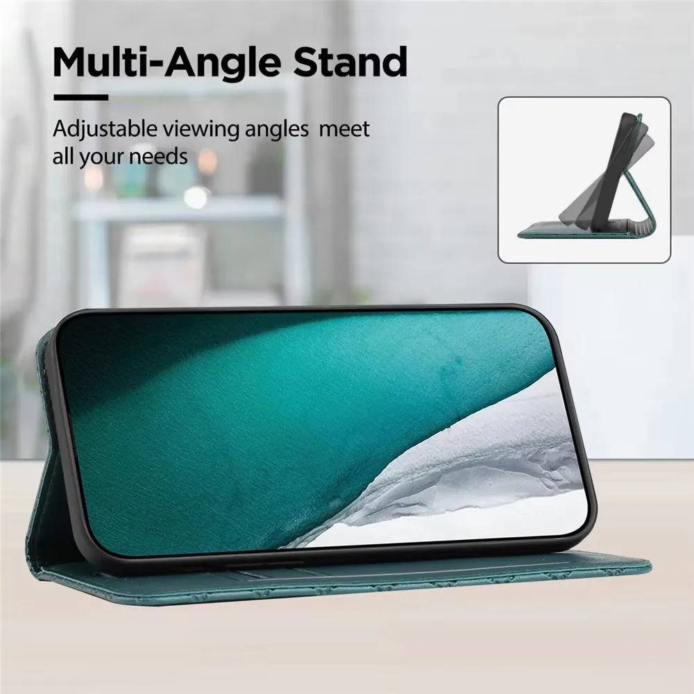 Luxury RFID Blocking Leather Wallet Phone Case - Protective Book Cover and  Bag
