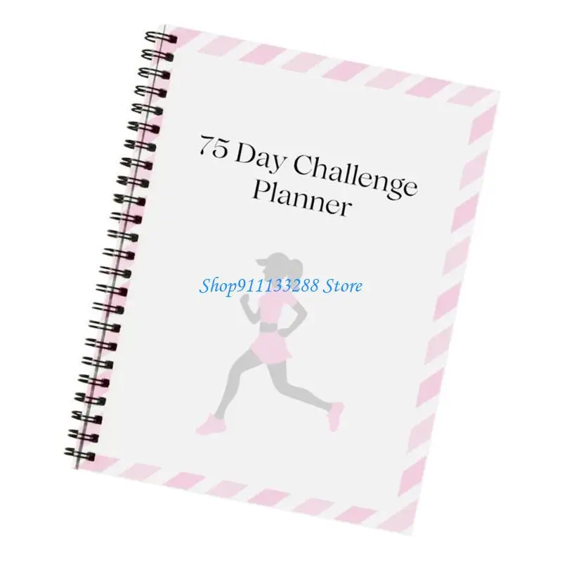 G88d 75 -Tage -Herausforderung Planer Twin Spule Binding Daily Planer Diet Training Reading Tracking Planer Journal Notebook – Detail 7