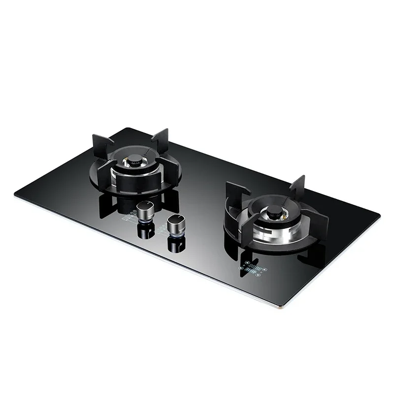 DC330 Gas Stove Household Desktop Embedded Double Stove Natural Gas Liquefied Stove/Toughened Glass Panel