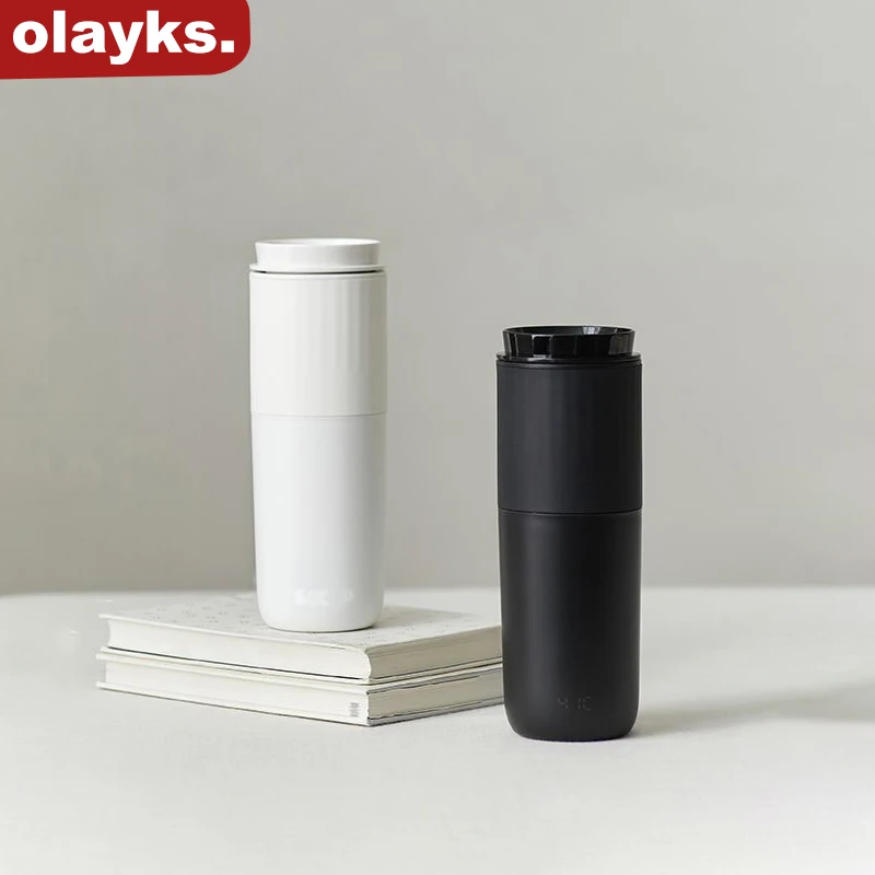 

Olayks 350ml Electric Kettle Portable Travel Water Cup Thermostat Kettle 316 Stainless Steel Insulation Pot Coffee Heater 220V