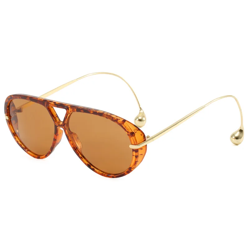 Luxus Marke Designer Übergroße Pilot Sonnenbrille Frauen Für Männer 2025, Neue Beliebte Vintage Sonnenbrille Punk Doppel Brücke Brillen – Detail 20