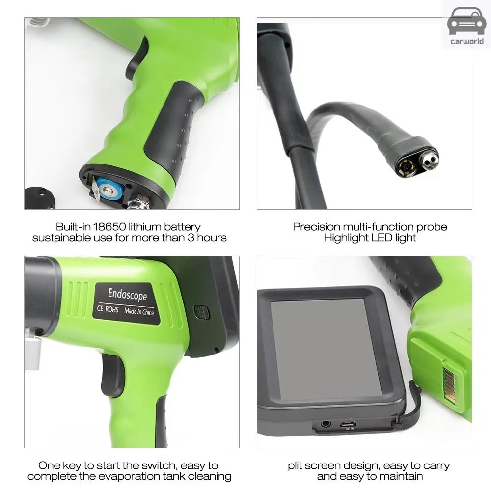 Air Conditioner Cleaning Gun for Cars - LCD Display Visual Endoscope Evaporati