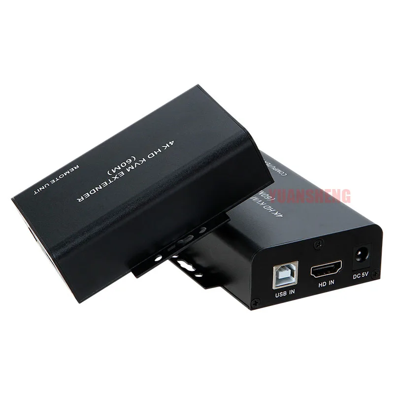 60M 4K 30HZ HDMI 호환 KVM 확장기(RJ45 CAT5e CAT6 이더넷 네트워크 케이블 오디오 비디오 송신기 및 수신기)