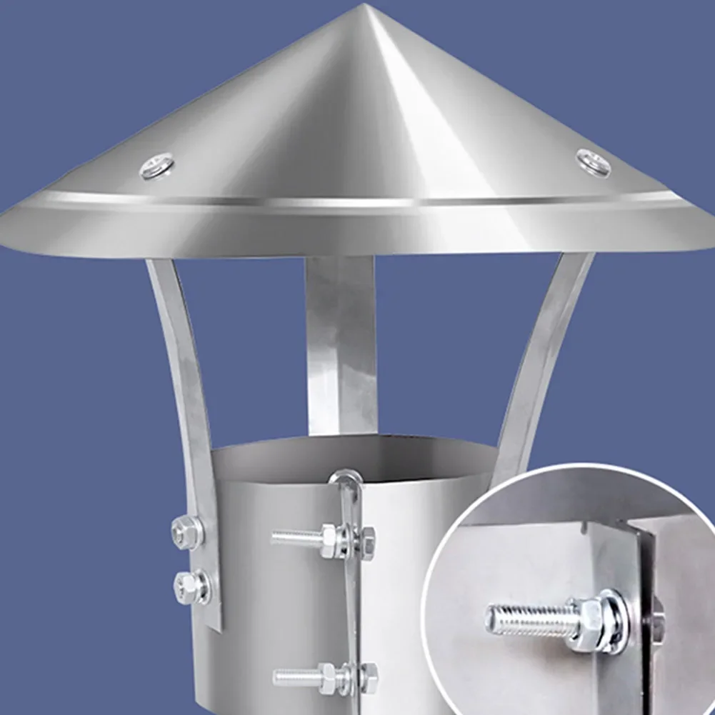 304 Stainless Steel Cap Fireplace Rain Hat Fireplace Accessory Effective Rain Protection High-quality Material