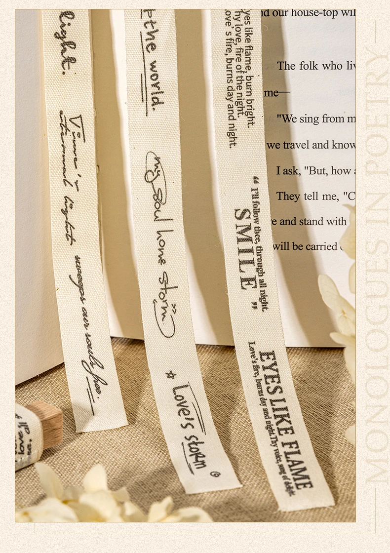 Journal GO Englischer Stoffstreifen, Journaling-Materialpaket, handgefertigt, für Scrapbooking, Fotorahmen, Basteln, Stoff, DIY-Materialien – Detail 3